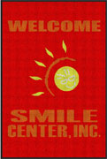 4' x 6' (45" x 69") Waterhog Inlay SMILE CENTER Indoor | Outdoor Logo Mat