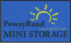 3' x 5 (35" x 59") Waterhog Inlay POWAY ROAD SELF STORAGE Indoor/Outdoor Logo Mat