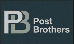 6' x 10' (70" x 118") Waterhog Inlay POST BROTHERS Indoor/Outdoor Logo Mat