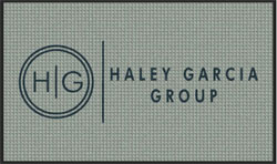 3' x 5 (35" x 59") Waterhog Inlay HALEY GARCIA  Indoor/Outdoor Logo Mat