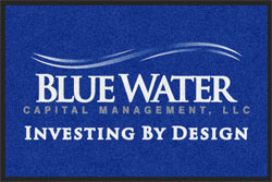 2 'x 3' (24" x 35") Digiprint HD BLUE WATER  Indoor Logo Mat