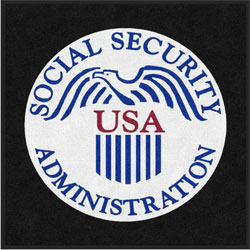 4' x 4'(45" x 45") Digiprint HD SOCIAL SECURITY ADMINISTRATION Indoor Logo Mat