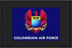 4' x 6' (46" x 69") Superscrape Impressions COLOMBIAN AIR FORCE"   Rubber Logo Mat