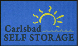 3' x 5 (35" x 59") Waterhog Inlay HALLIDAY CARLSBAD Indoor/Outdoor Logo Mat