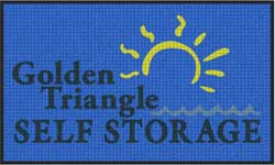 3' x 5' (35" x 59") Waterhog Inlay GOLDEN TRIANGLE Indoor/Outdoor Logo Mat