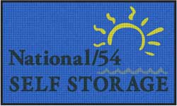 3' x 5 (35" x 59") Waterhog Inlay HALLIDAY NATIONAL- 54 Indoor/Outdoor Logo Mat