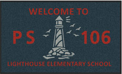 3' x 5 (35" x 59") Waterhog Inlay LIGHTHOUSE ELEMENTARY Indoor/Outdoor Logo Mat