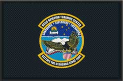 4' x 6' (45" x 69") Superscrape Impressions AVIATION TRAINING CTR Rubber Logo Mat