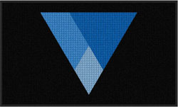 3' x 5' (35" x 59") Waterhog Impressions HD HPS TRIANGLE  Indoor/Outdoor Logo Mat