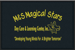 4' x 6' (45" x 69") Superscrape Impressions M&S MAGICAL STARS Rubber Logo Mat
