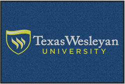 4' x 6'(45" x 69") Waterhog Inlay TEXAS WESLEYAN  Indoor/Outdoor Logo Mat