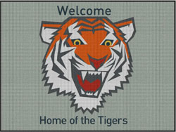 6' x 8' (70" x 95" ) Waterhog Inlay RHOADES ELEMENTARY    Indoor/Outdoor Logo Mat