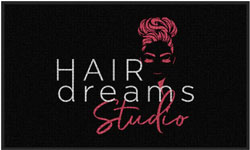 3' x 5'(35" x 58") Waterhog Impressions HDHAIR DREAMS STUDIOS - DON COQUI  Indoor/Outdoor Logo Mat