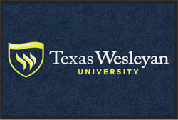 2 'x 3' (24" x 35") Digiprint HD TEXAS WESLEYAN   Indoor Logo Mat