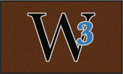 3' x 5' (35" x 59") Waterhog Impresions HD W3 LOGO  Indoor Logo Mat