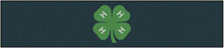 3 'x 14' (35" x 166") Waterhog Inlay 4H CLOVER  Indoor/Outdoor Logo Mat