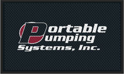 3' x 5' (35" x 56") Superscrape Impressions PPSI  Rubber Logo Mat
