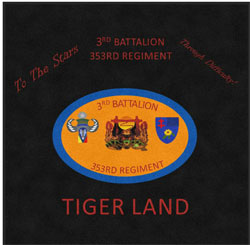 6' x 6' (68" x 68") Digiprint HD TIGER LAND  Indoor Logo Mat