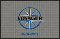 4' x 6'(45" x 69") Waterhog Impressions HD VOYAGER  Indoor/Outdoor Logo Mat