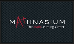 3' x 5' (35" x 56") Superscrape Impressions MATHNASIUM Rubber Logo Mat