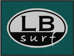 3' x 4' (35" x 45") Waterhog Impressions HD LB SURF  Indoor-Outdoor Logo Mat