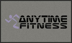 3' x 5' (35" x 59") Waterhog Impresions HD ANYTIME FITNESS  Indoor Logo Mat