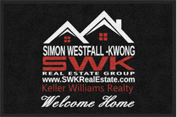 2 'x 3' (24" x 35") Digiprint HD  SWK REAL ESTATE  Indoor Logo Mat