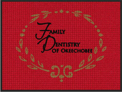 3' x 4' (35" x 45") Waterhog Impressions HD FAMILY DENTISTRY OF OKEECHOBEE   Indoor-Outdoor Logo Mat