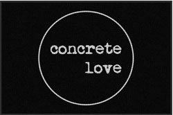 4' x 6'(45" x 69") Waterhog Impressions HD CONCRETE LOVE  Indoor/Outdoor Logo Mat