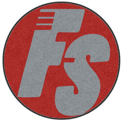 5' Round (58" inches) Digiprint HD Custom Shape FINESSE SNEAKERS  Indoor Logo Mat