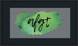 3' x 5' (35" x 56") Superscrape Impressions AFGT Rubber Logo Mat