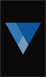 3' x 5' (35" x 59") Waterhog Impressions HD HPS TRIANGLE  Indoor/Outdoor Logo Mat