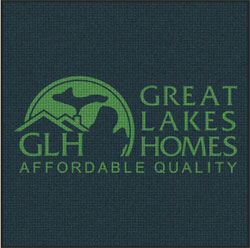 6' x 6' (70" x 70" ) Waterhog Inlay GREAT LAKES HOMES  Indoor/Outdoor Logo Mat