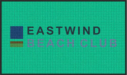 3' x 5 (35" x 59") Waterhog Inlay EASTWIND BEACH CLUB   Indoor/Outdoor Logo Mat