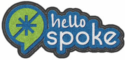 5' x 10' (58" x 119") Digiprint HD Custom Shape HELLO SPOKE  Indoor Logo Mat