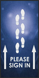 3' x 6 (35" x 69") Digiprint HD ZIGLIN- PLEASE SIGN IN  Indoor Logo mat