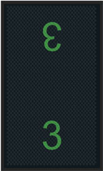 3' x 5' (35" x 56") Superscrape Impressions CMOP 3 Rubber Logo Mat