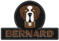 6' x 8.8' (68"x 104" ) Digiprint HD Custom Shape BERNARD Indoor Logo Mat