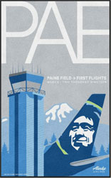 5' x 8' (58" x 95") Digiprint HD PAINE FIELD  Indoor Logo mat