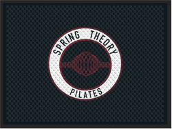 3' x 4' (34" x 45.5") Superscrape Impressions SPRING THEORY  Rubber Logo Mat
