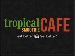 3' x 4' (35" x 47") Digiprint HD TROPICAL SMOOTHIE CAFE Indoor Logo Mat