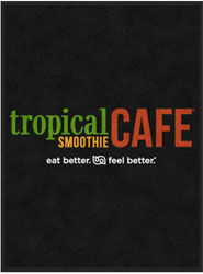 3' x 4' (35" x 47") Digiprint HD TROPICAL SMOOTHIE CAFE  Indoor Logo Mat