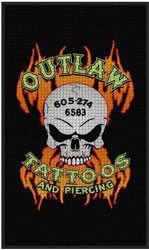 3' x 5' (35" x 58") Waterhog Impressions HD OUTLAW TATTOO    Indoor/Outdoor Logo Mat