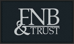 3' x 5' (35" x 56") Superscrape Impressions FNB & TRUST  Rubber Logo Mat