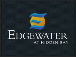 6' x 8' (70" x 95") Superscrape Impressions EDGEWATER Rubber Logo Mat