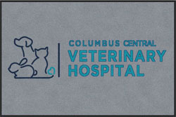 4' x 6'(45" x 69") Digiprint HD COLUMBUS CENTRAL Indoor Logo Mat