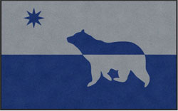 5' x 8' (58" x 95") Digiprint HD POLAR BEAR Indoor Logo mat