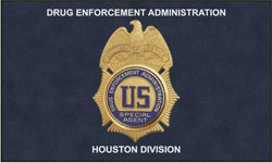 6' x 10' (68" x 119") Digiprint HD DEA BADGE Indoor Logo mat