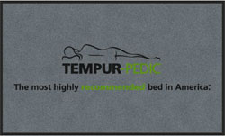 3' x 5' (35" x 59") Digiprint HD MATTRESS CAPITAL TEMPUR PEDIC  Indoor Logo Mat