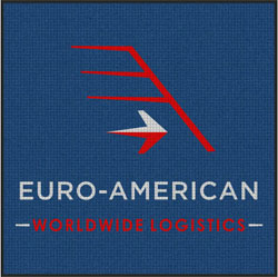 6' x 6' (70" x 70" ) Waterhog Inlay EURO-AMERICAN  Indoor/Outdoor Logo Mat
